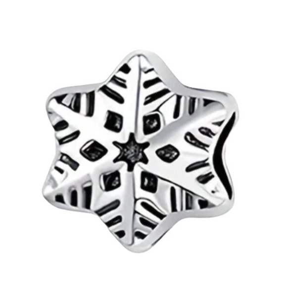 CHARM Jewelry - 🎄🔥5/$25🔥 Silver Snowflake Bead Charm - Pandora Style